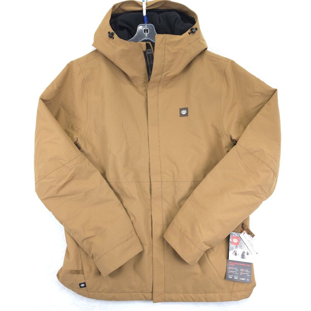 686 Foundation Insulated Jacket Caramel Ripstop Men's Large NWT Snow Ski